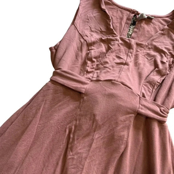 ASOS Dusty Rose Jersey Knit Tie Back Dress 6 - Picture 2 of 5